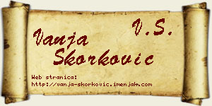 Vanja Skorković vizit kartica